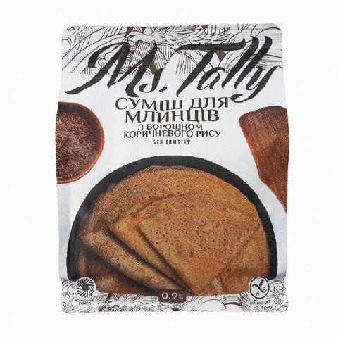Cумiш для млинцiв з борошном коричневого рису без глютену Ms. Tally 4820216950892 фото