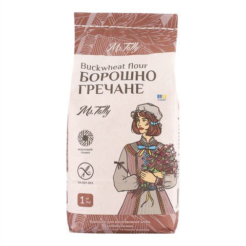 Борошно гречане без глютену Ms. Tally 4820216950083 фото