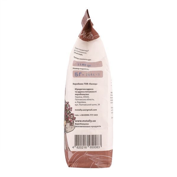 Борошно гречане без глютену Ms. Tally 4820216950083 фото