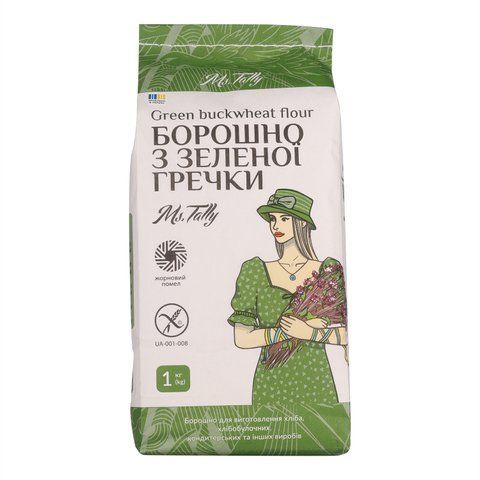 Борошно з зеленої гречки без глютену Ms. Tally 4820216950076 фото