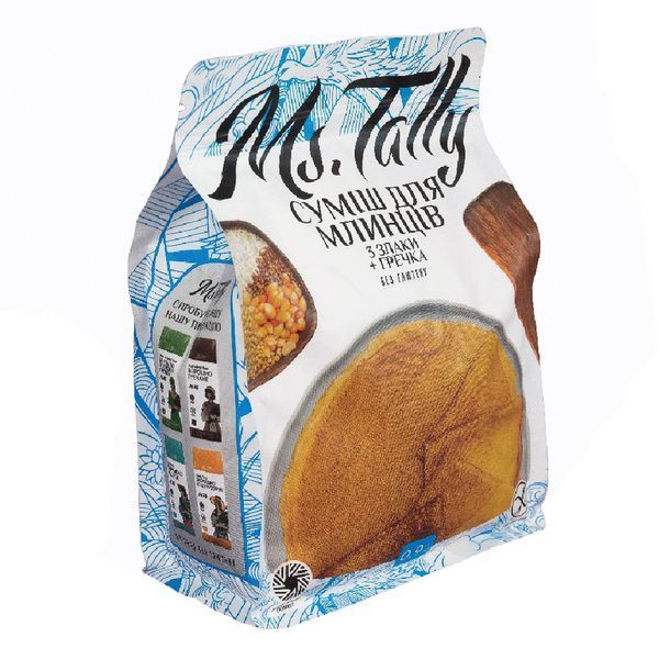 Cумiш для млинцiв 3 злаки + гречка без глютену Ms. Tally 4820216950885 фото