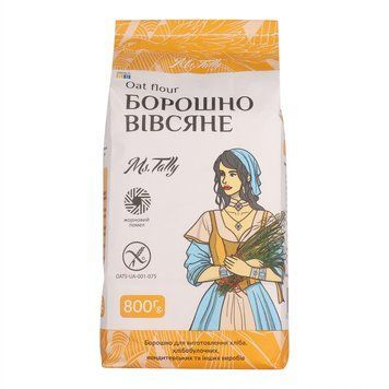 Борошно вівсяне 800г 4820216950854 фото