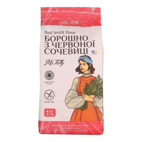 Борошно з червоної сочевиці без глютену Ms. Tally 4820216950014 фото