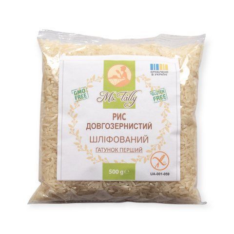 Рис довгозернистий шліфований 0.5 кг 4820216951929 фото