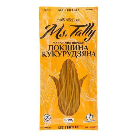 Локшина кукурудзяна без глютену Ms. Tally 4820216951578 фото