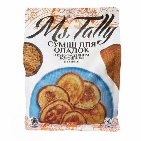 Cумiш для оладок з кукурудзяним борошном без глютену Ms. Tally 4820216951554 фото