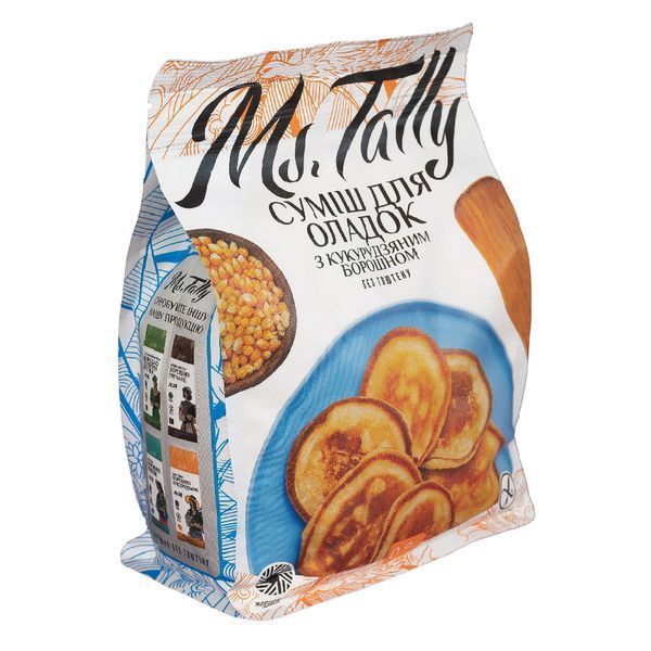 Cумiш для оладок з кукурудзяним борошном без глютену Ms. Tally 4820216951554 фото