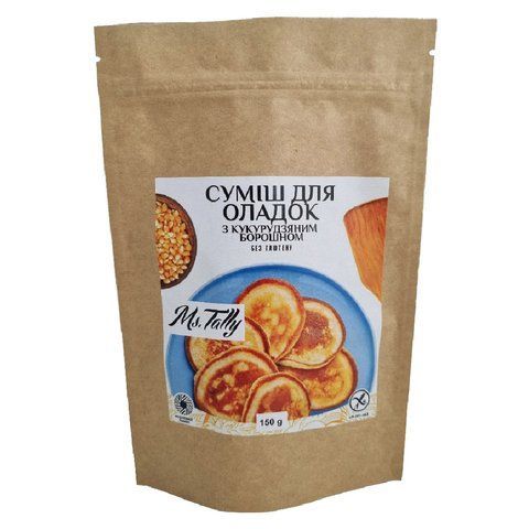 Cумiш для оладок міні з кукурудзяним борошном без глютену Ms. Tally 4820216951547 фото
