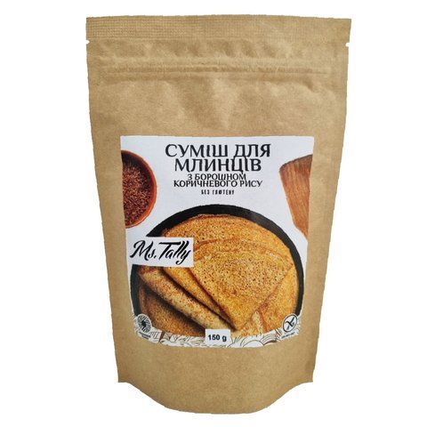 Cумiш для млинцiв міні з борошном коричневого рису без глютену Ms. Tally 4820216951530 фото