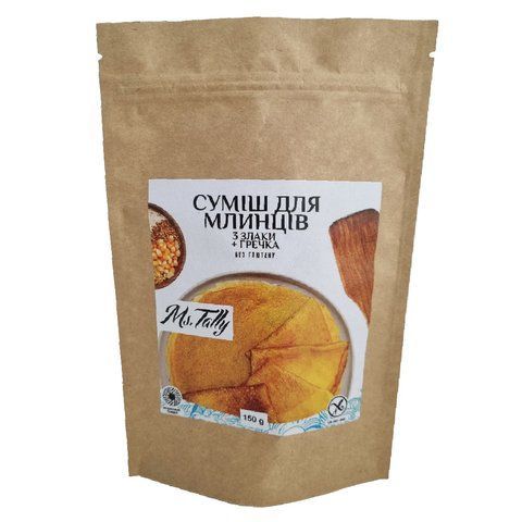 Cумiш для млинцiв міні 3 злаки + гречка без глютену Ms. Tally 4820216951523 фото